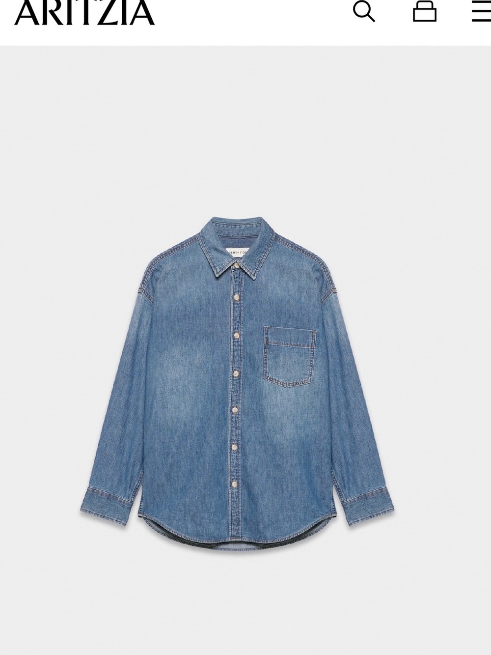 Aritzia Denim Forum 80’s Comfy Shirt